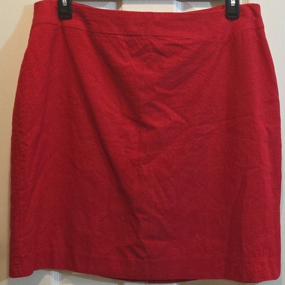 Worthington Dresses & Skirts - * WORTHINGTON Lined Red Linen Blend Straight Skirt Ladies Size 18